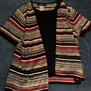 Sag Harbor cardigan/shirt combo